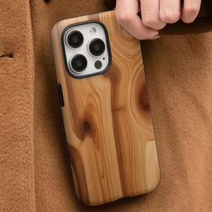 เคสโทรศัพท์ลายไม้กระจายความร้อนสำหรับ iPhone 16 PRO MAX เคสฟิล์มฝ้าสองชั้นกันกระแทก - Product Image 5