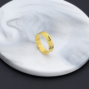JXX High Quality <b>24K</b> <b>Gold</b> Plated Brass Jewelry Simple Style <b>Gold</b> Plate <b>Ring</b> for <b>Men</b> for Engagement - Product Image 3