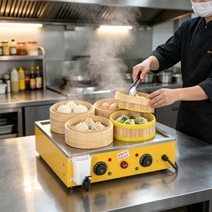 เครื่องนึ่งอาหารอเนกประสงค์สแตนเลสแบบหนา 4 ช่อง สำหรับติ่มซำกวางตุ้ง ร้านอาหารเชิงพาณิชย์ และร้านจัดเลี้ยง - Product Image 3
