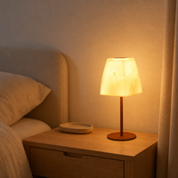 Lampe de table en verre à motif nuage, rechargeable sans fil, lampe de chevet LED, charge USB Type-C 5V, commande tactile pour la décoration de la maison