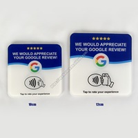 Carte NFC d'avis Google personnalisée en acrylique, programmable et inscriptible, avec menu tactile par code QR intelligent, compatible NTAG213 215 216, pour l'Allemagne