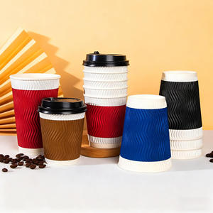 Gobelet en papier kraft à double paroi biodégradable personnalisé de 8 oz et 16 oz pour thé chaud et café froid - Product Image 1