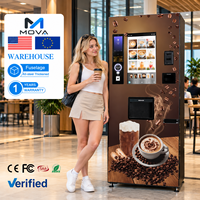 Distributeur automatique de café intelligent, multi-boissons instantanées, kiosque en libre-service avec grand écran tactile pour les points de vente