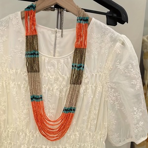 قلادة بوهيمية متعددة الخيوط من الخرز الزجاجي - إكسسوار متعدد الاستخدامات للقمصان، تصميم عصري على طراز Y2K، مثالي - Product Image 3