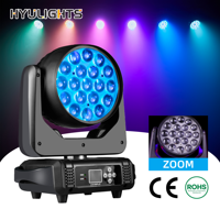 Projecteur LED mobile 19x15W RGBW Beam Wash avec zoom et contrôle circulaire DMX512 pour DJ, discothèque, mariage, boîte de nuit, éclairage KTV