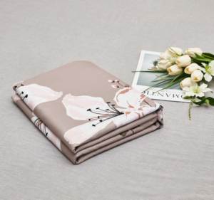 ชุดเครื่องนอนลายดอกไม้สีขาวหรูหราจากโปแลนด์ 3 ชิ้น พร้อมปลอกผ้านวมสีน้ำตาล จัดส่งแบบดรอปชิปปิ้งในสหภาพยุโรป พร้อมส่ง - Product Image 4