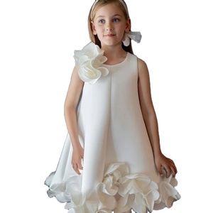 Vestido de línea A de diseñador para niñas sin mangas bordado de flores fiesta de verano tutú cumpleaños princesa vestido pedidos a granel disponibles - Product Image 6