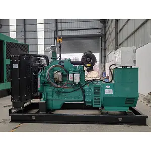 Cummins 280KW/350KVA Set Generator Diesel tipe terbuka 1000KW Alternator 350KVA aki listrik 3 fase 60Hz 230V pabrik