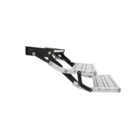 Équipements de voyage de luxe Marches pliantes manuelles pour camping-car Marches légères pour caravane simple Marches en alliage d'aluminium Acier au carbone RV Double Marches