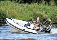Rancoo – bateau gonflable rigide côtelé en PVC Hypalon, 430cm, coque dure en Aluminium et fibre de verre avec Console centrale, vente en gros