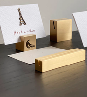 Porte-cartes en laiton de haute qualité, support de plaque nominative en métal poli pour table, décoration de bureau d'hôtel et de bureau