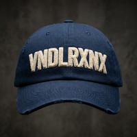 Cappellino da Baseball Personalizzato a Profilo Basso, Visiera Piatta, Non Strutturato, 6 Pannelli, con Chiusura Regolabile, in Cotone Lavato, Design Retrò