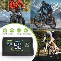 Computadora para Bicicleta Eléctrica H6C, con Cable, Resistente al Agua IP67, Pantalla LCD Vertical, Material ABS