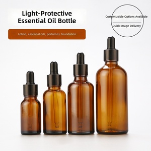 Flacon en verre ambré opaque <span class=keywords><strong>de</strong></span> 30 ml <span class=keywords><strong>de</strong></span> qualité supérieure avec bouchon en caoutchouc, flacon cosmétique <span class=keywords><strong>pour</strong></span> huile essentielle, <span class=keywords><strong>pour</strong></span> emballage séparé <span class=keywords><strong>de</strong></span> liquides et d'essences - Product Image 2