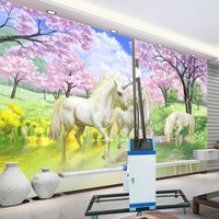 Imprimante murale verticale 3D automatique à jet d'encre avec rails de tête d'impression Tx800 pour papier de riz, toile, murs et vêtements