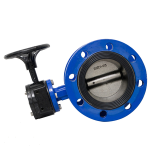 เกียร์หนอนแบบแมนนวล D342X-10/16Q แบบสองแกนเอ็กเซ็นทริค พร้อมหน้าแปลน DN50-DN800 รับผลิตแบบ OEM ODM สำหรับระบบน้ำ ระบบ HVAC และท่ออุตสาหกรรม - Product Image 1