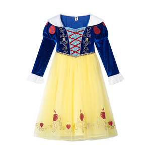 ชุดเดรสเจ้าหญิงเด็กผู้หญิงลายพิมพ์แอปเปิ้ลดิสนีย์แบบกำหนดเอง ผ้าโพลีเอสเตอร์ แต่งเชือกผูก  ชุดธีมคริสต์มาส  คอสตูมจากภาพยนตร์และโทรทัศน์ - Product Image 2