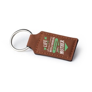 Wholesale Leather Keychain Luxury Premium Retro Key Chain Accessories Custom Brand Logo Leather Keychain