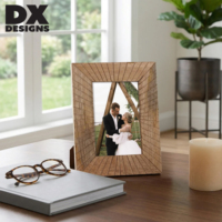 Bingkai Foto MDF DX Designs 4x6 5x7 8x10 Inch dengan Slot Tangan, Warna Coklat Rustic, Bingkai Gambar Kayu, Dapat Diletakkan di Meja, Dapat Dipasang di Dinding, Dekorasi Rumah & Pernikahan