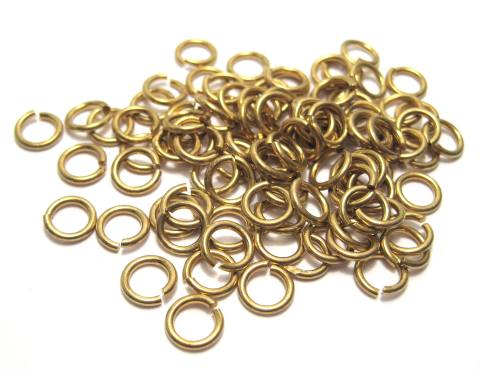 Gp Raw Brass Jump Rings Open Thick Circle Round Wire No Plated Bulk Jewelry Findings Wholesale Factory Direct