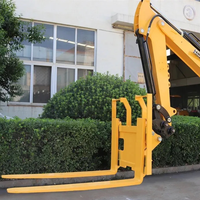 Nouvelle fourche à palettes en acier JISAN pour excavatrice, grappin à bois, manutention de matériaux, attache non hydraulique pour excavatrices de 16 à 26 tonnes, garantie 1 an