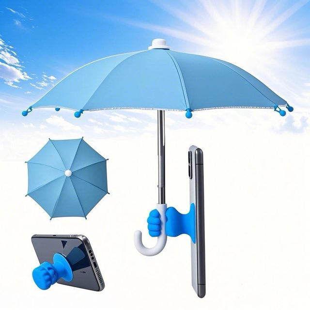 Multi-color Mobile Phone Sunshade Umbrella With Suction Cup Phone Stands Outdoor Cover Sun Shield Mount Phone Holder Accessories