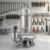Pompe submersible anti-colmatage WQ QW en fonte et acier inoxydable SS316 0,75-200 kW pour eaux usées municipales et industrielles