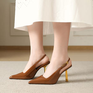 Escarpins à Talons Aiguilles Effilés Blancs Creux, Sandales à Talons Hauts pour Femmes, Chaussures Personnalisées Grande <span class=keywords><strong>Taille</strong></span> pour Dames 7cm/9cm - Product Image 5