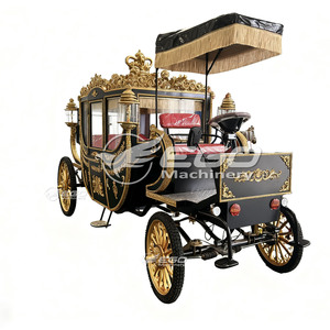 Carroza Eléctrica Retro de Acero 2025 con Ruedas de Fibra de Vidrio para Paseos Turísticos en Parques al Aire Libre y Bodas en Venta - Product Image 2