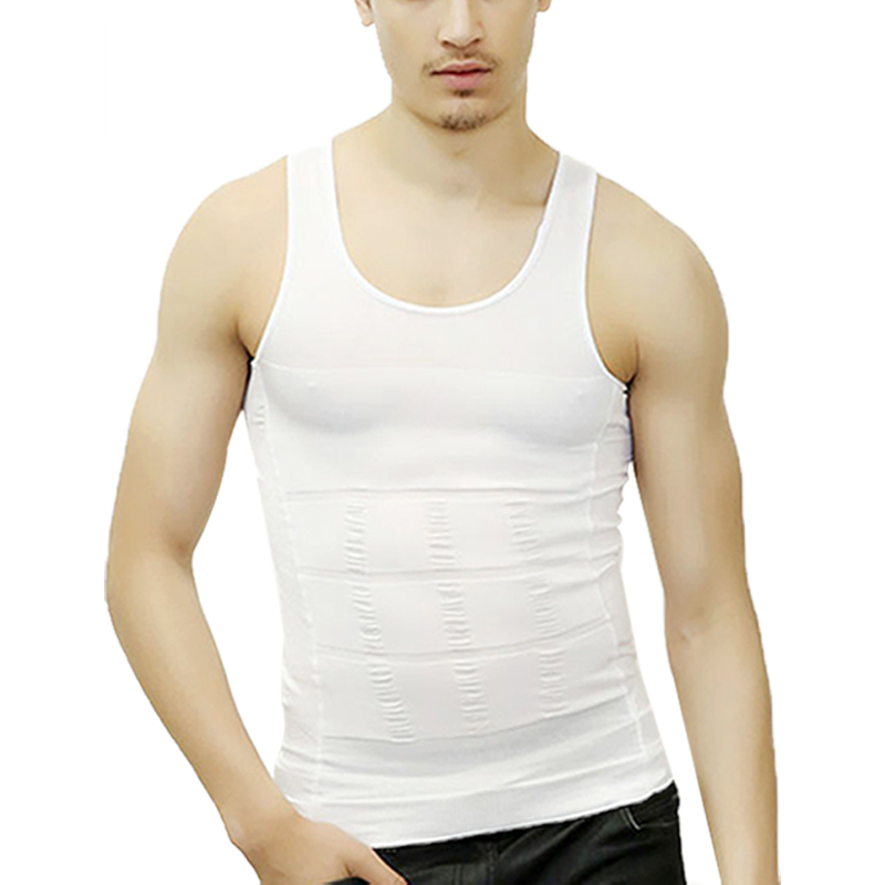 Men Stomach Trimmer Compression Belly T-Shirts Undershirt