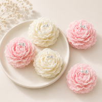 Bougie parfumée artisanale LF, fleur de pivoine créative, romantique, aromathérapie, cire de soja, parfum floral personnalisé, bougies aromatiques OEM ODM