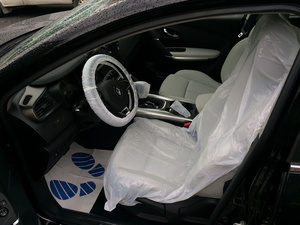 Vente directe du fabricant, housses <span class=keywords><strong>de</strong></span> protection pour <span class=keywords><strong>voiture</strong></span> blanches jetables, ensemble 5 en 1, protecteur d'intérieur <span class=keywords><strong>de</strong></span> <span class=keywords><strong>voiture</strong></span> en plastique, Aoma - Product Image 5