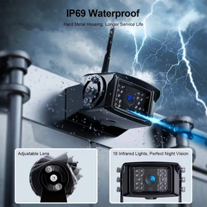 Telecamera di Retromarcia Wireless per Camion 1080P IP68 Impermeabile con Monitor da 7 Pollici e Linee Guida per Parcheggio, Registrazione su Scheda SD per Semirimorchi e Camper - Product Image 6