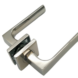 Modern Main Wooden Entry Exterior Interior square Entrance Privacy Passage Dummy <strong>Black</strong> Tubular <strong>Door</strong> <strong>Knob</strong> Lever Latch Handle Lock - Product Image 2