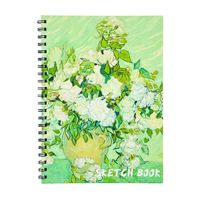 Carnet de croquis A4 à spirale pour étudiants, idéal pour le dessin rapide, la peinture, la gouache et les crayons – Beige