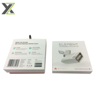 Boîtes de rangement en carton recyclables avec poignées en ruban, impression personnalisée, pelliculage mat, avec couvercles, pour appareils électroniques intelligents