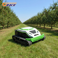 Penjualan Langsung Pabrik Mesin Pemotong Rumput Robot RC Murah 600mm 900mm Beroda Rantai, Starter Bensin Elektrik, untuk Lereng, Dikendalikan Jarak Jauh