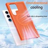 Étui de téléphone magnétique à dissipation thermique de couleur unie mate pour Samsung S25 S24 S23 S22 Ultra Plus, coque arrière antichoc