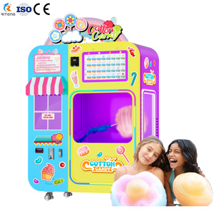 Riteng自動コットンフロスシュガーコットンキャンディー製造自動販売機タッチスクリーンソフトコトンキャンディーマシン子供用 - Product Image 2