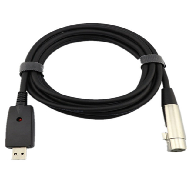 High Quality Sound Card Recording Cable with USB XLR and Coaxial Connections for Computer Microphone Use