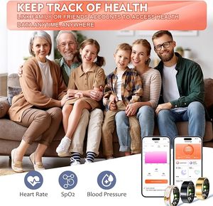 Anneau intelligent de santé en acier inoxydable plaqué <span class=keywords><strong>or</strong></span> 18 carats, unisexe, suivi du sommeil, moniteur de fréquence cardiaque/d'oxygène sanguin, bracelet de fitness - Product Image 5