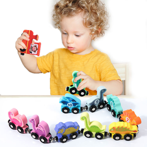 Baby Track Railway Car Slot Figure Models Diy Magnet Dinosaur Train Sets Early Educational Learning Toys for Kids Boys Girls - Product Image 1
