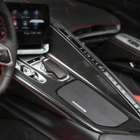 Cubierta de Panel de cambio de marchas de consola central de fibra de carbono para Corvette C8 Stingray Convertible Coupe Z51 Z06