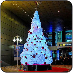 Tùy Chỉnh Lớn 6M 15M 8M Khổng Lồ LED Bóng Cây Giáng Sinh Đứng PVC Kim Loại Nhân Tạo Đồ Trang Trí Cho Trung Tâm Mua Sắm Trang Trí - Product Image 4