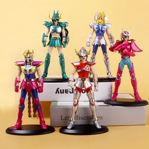 DL1230 Figurine d'anime japonais 19cm Pvc Saint Seiya Phoenix Ikki Hyoga Seiya Shiryu Boîte à jouets debout Collection Décoration