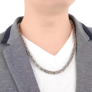 Duyizhao vendita calda Byzantium collana Hip Hop in acciaio inossidabile 4mm-12mm catena 18k placcato oro da uomo Dubai Emperor Fashion Jewelry - Product Image 4