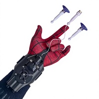 Lanceur de toile d'araignée pour poignet, jouet lanceur de ficelle, toile de soie véritable, jouet de cosplay de super-héros, cadeau pour enfants et adultes