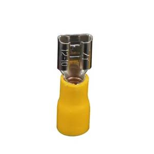 Female Quick Disconnect Vinyl Spade Wire Connector Electrical Crimp Terminal FDD Brass Insulated Female Connector Terminal