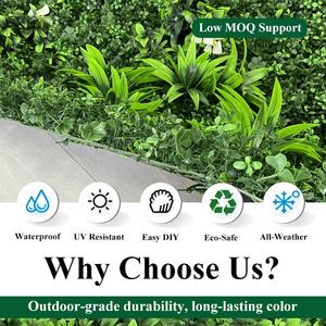 Pannello in Erba Sintetica di Bosso Artificiale Anti-UV, Tappeti Decorativi Verdi per Rivestimento Pareti Interni ed Esterni - Product Image 2