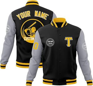 Chaqueta Varsity con Logotipo Personalizado para Hombre, Chaquetas Bordadas con Letras Personalizadas, Chaqueta Bomber de Béisbol con Parches, Ropa Urbana - Product Image 2